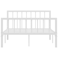 vidaXL Estrutura de cama 120x200 cm metal branco