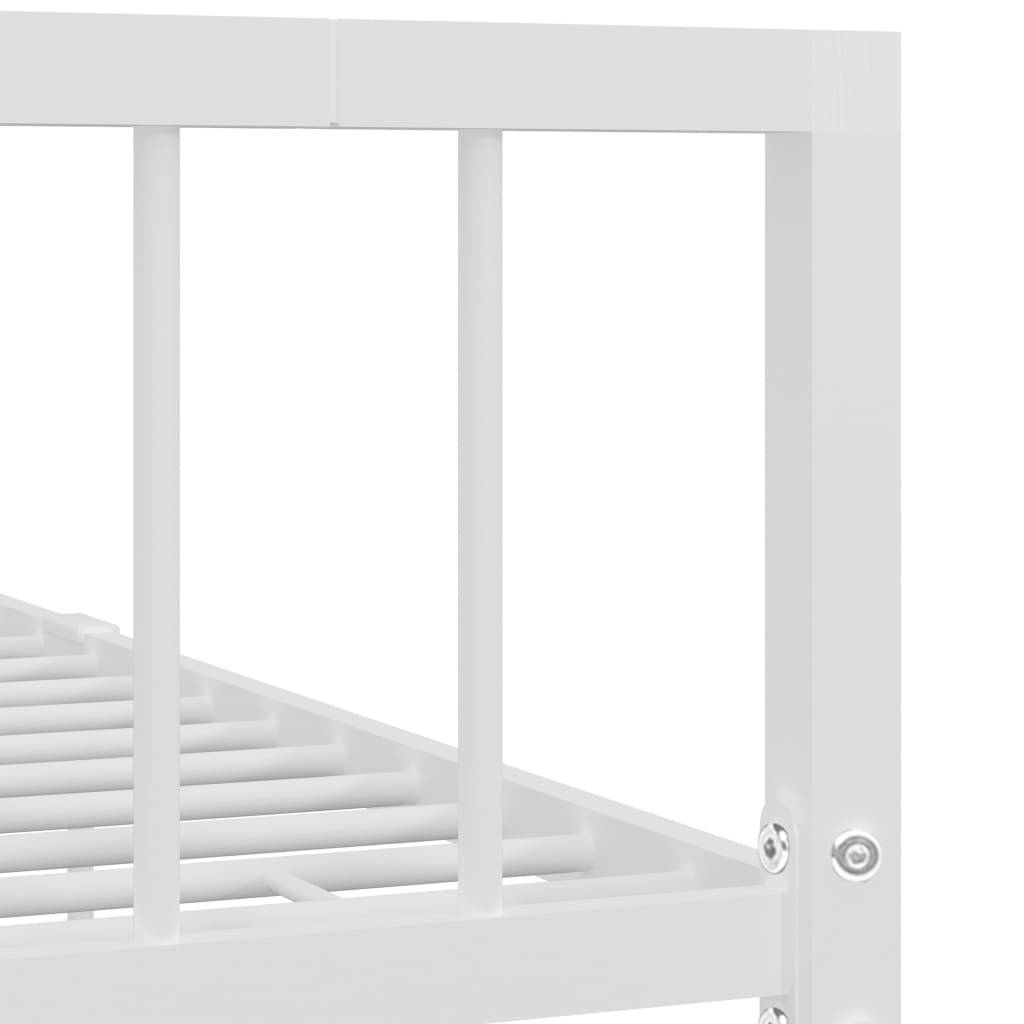 vidaXL Estrutura de cama 120x200 cm metal branco