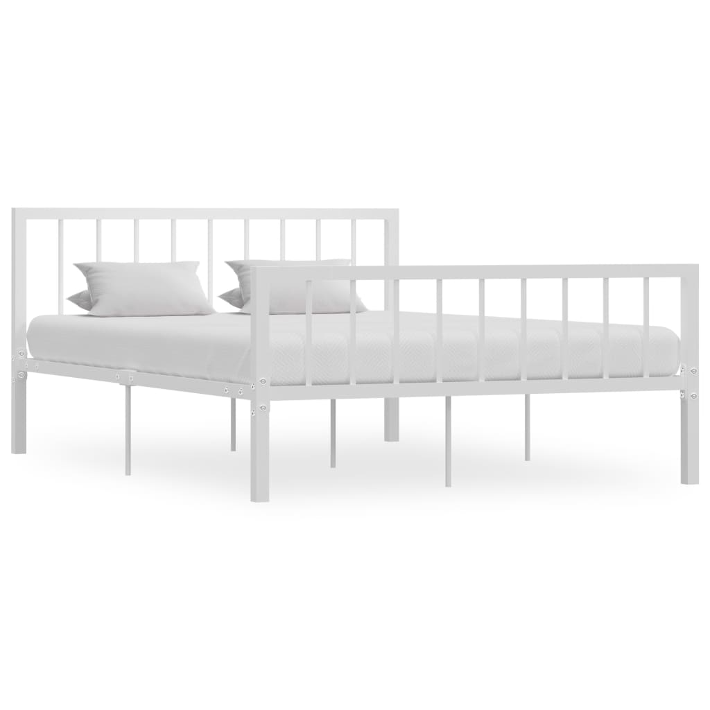 vidaXL Estrutura de cama 120x200 cm metal branco
