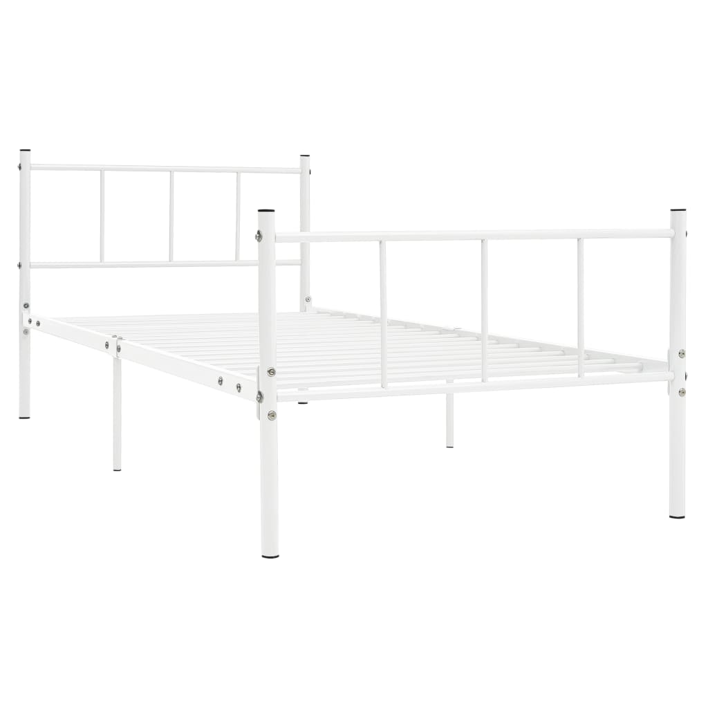 vidaXL Estrutura de cama 120x200 cm metal branco