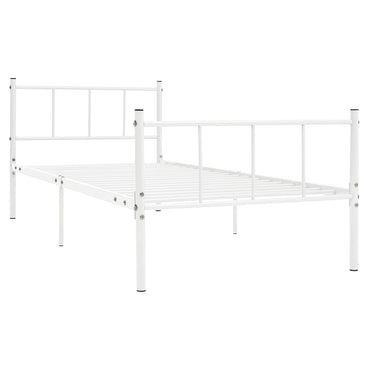 vidaXL Estrutura de cama 120x200 cm metal branco