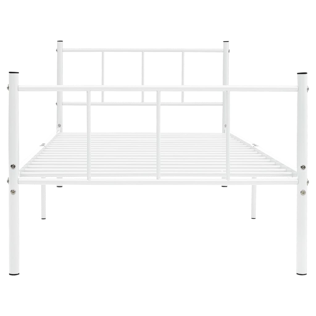 vidaXL Estrutura de cama 120x200 cm metal branco