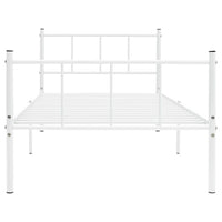 vidaXL Estrutura de cama 120x200 cm metal branco