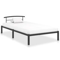 vidaXL Estrutura de cama 90x200 cm metal preto