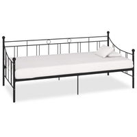 vidaXL Estrutura sofá-cama 90x200 cm metal preto
