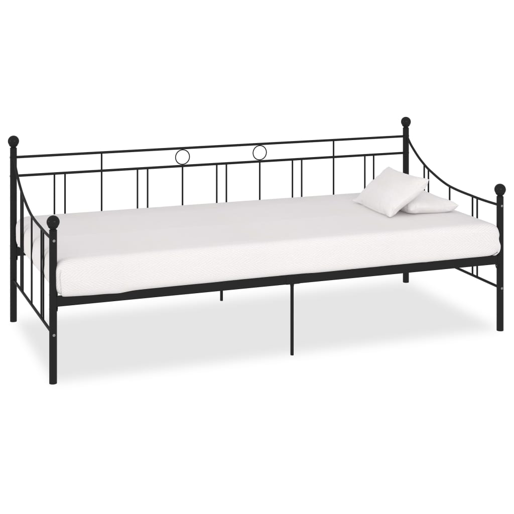 vidaXL Estrutura sofá-cama 90x200 cm metal preto