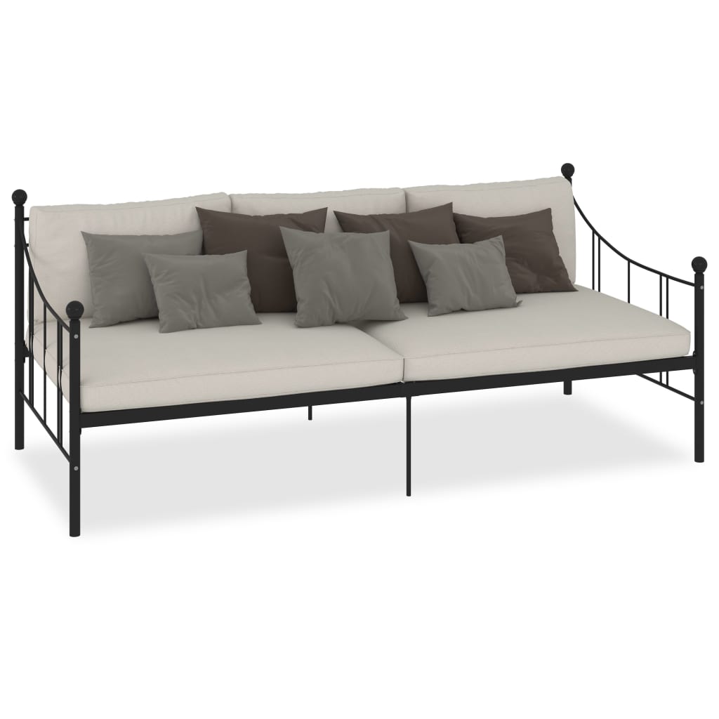 vidaXL Estrutura sofá-cama 90x200 cm metal preto