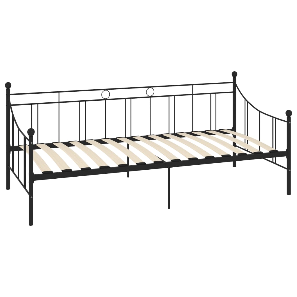 vidaXL Estrutura sofá-cama 90x200 cm metal preto