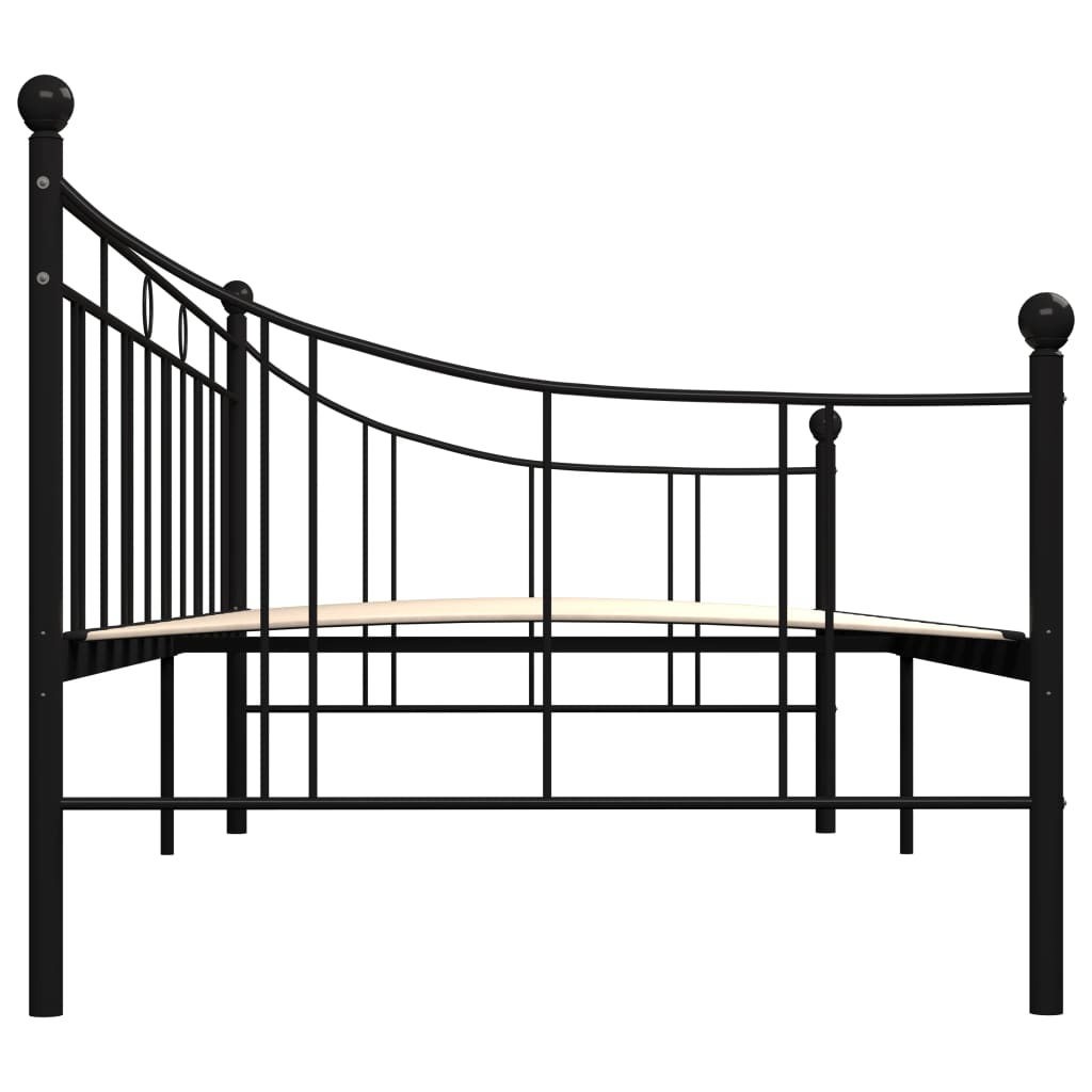 vidaXL Estrutura sofá-cama 90x200 cm metal preto