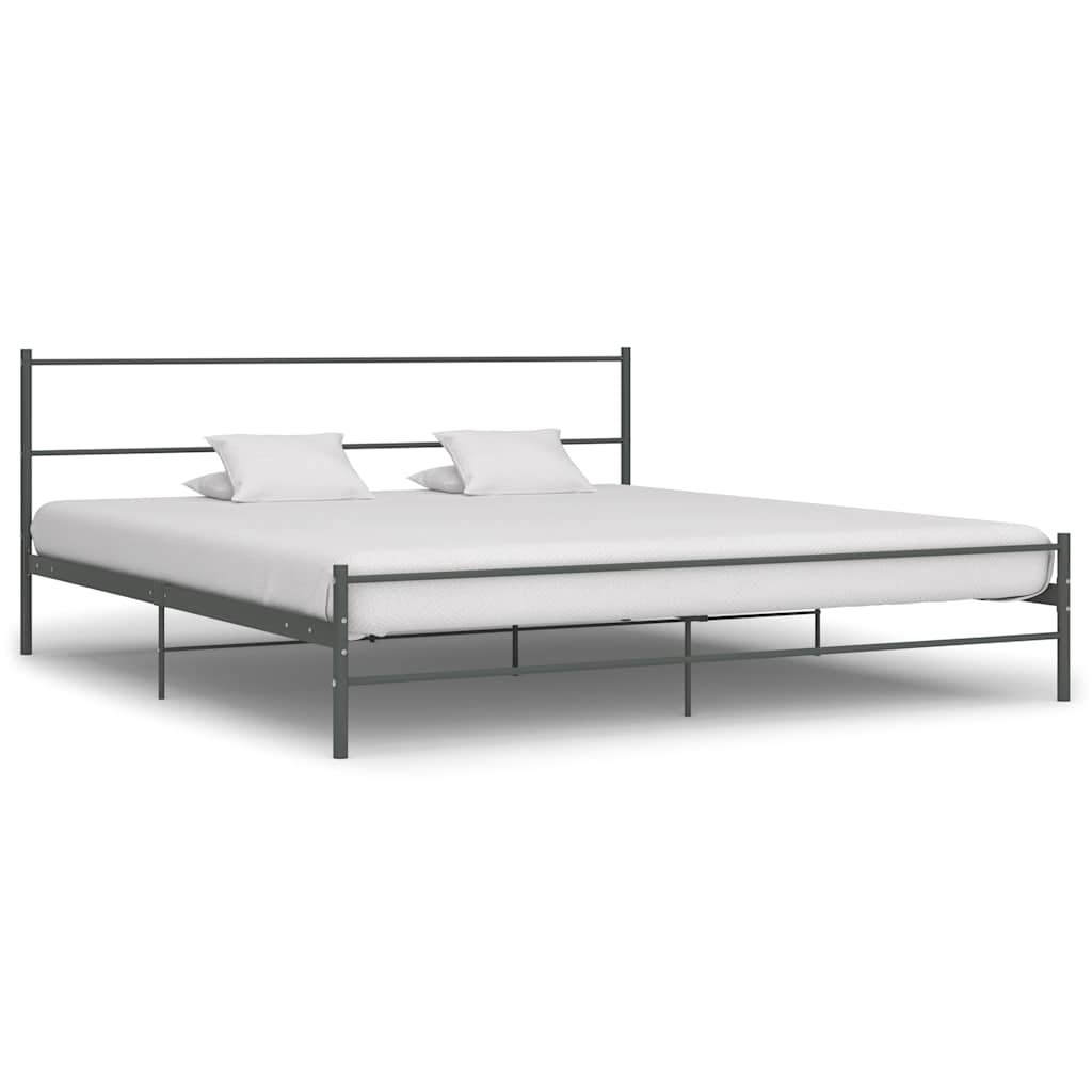 vidaXL Estrutura de cama 180x200 cm metal cinzento
