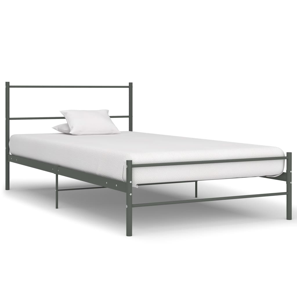 vidaXL Estrutura de cama 180x200 cm metal cinzento
