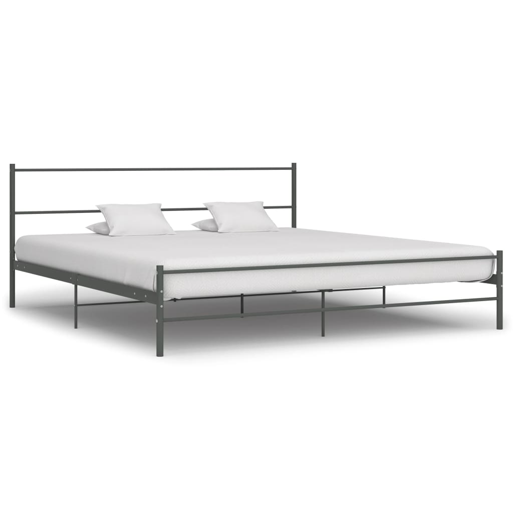 vidaXL Estrutura de cama 180x200 cm metal cinzento