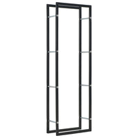 vidaXL Suporte para lenha 50x20x150 cm aço preto