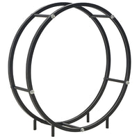 vidaXL Suporte para lenha 50x20x150 cm aço preto