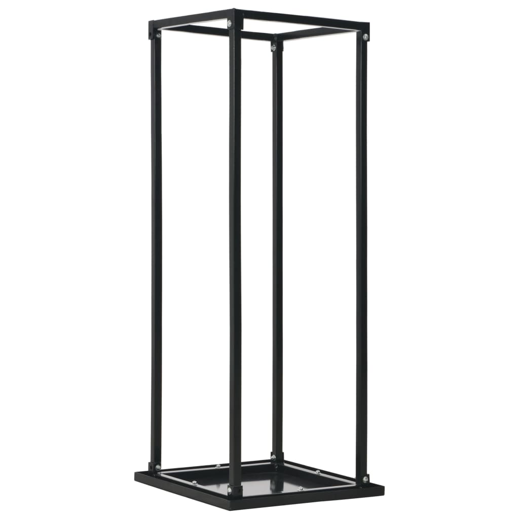 vidaXL Suporte para lenha 50x20x150 cm aço preto