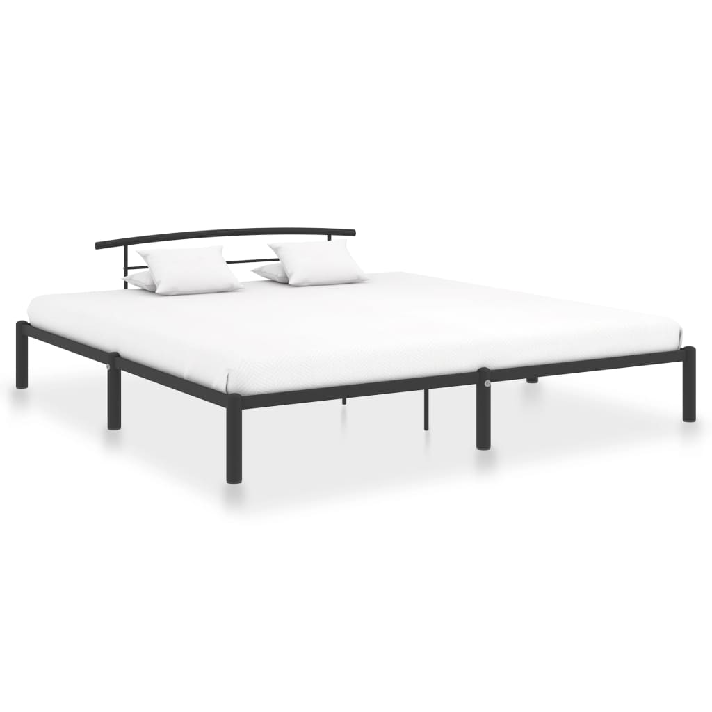 vidaXL Estrutura de cama 90x200 cm metal preto