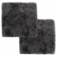 vidaXL Almofadas p/ cadeira 2 pcs 40x40cm pele carneiro genuína branca