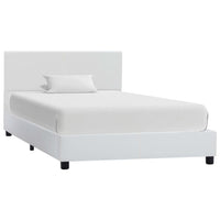 vidaXL Estrutura de cama 90x200 cm couro artificial branco