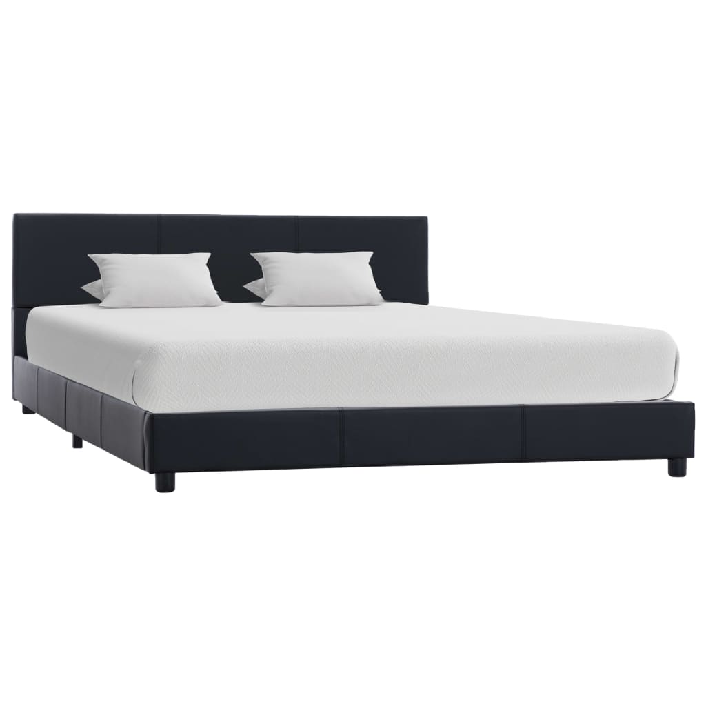 vidaXL Estrutura de cama 90x200 cm couro artificial branco