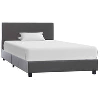 vidaXL Estrutura de cama 90x200 cm couro artificial branco