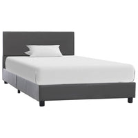 vidaXL Estrutura de cama 90x200 cm couro artificial branco