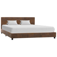vidaXL Estrutura de cama 90x200 cm couro artificial branco
