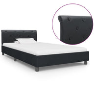 vidaXL Estrutura de cama 90x200 cm couro artificial branco
