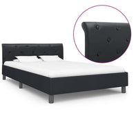 vidaXL Estrutura de cama 90x200 cm couro artificial branco