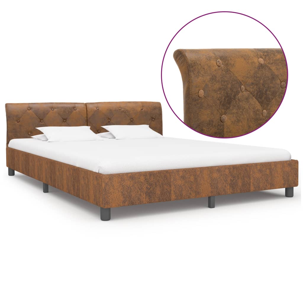 vidaXL Estrutura de cama 90x200 cm couro artificial branco