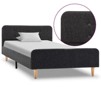 vidaXL Estrutura de cama 90x200 cm serapilheira cinzento-escuro