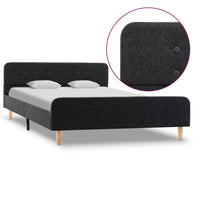 vidaXL Estrutura de cama 90x200 cm serapilheira cinzento-escuro