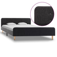 vidaXL Estrutura de cama 90x200 cm serapilheira cinzento-escuro
