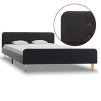 vidaXL Estrutura de cama 90x200 cm serapilheira cinzento-escuro