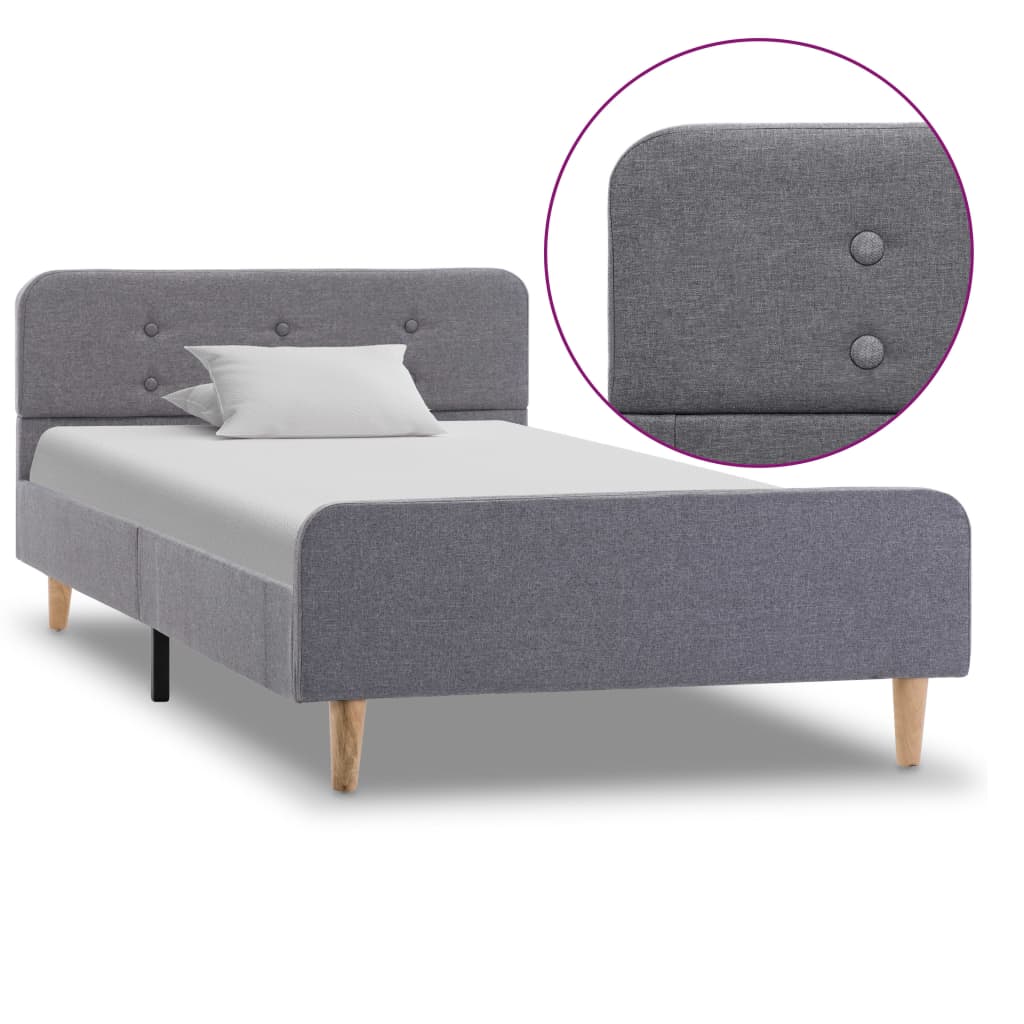vidaXL Estrutura de cama 90x200 cm serapilheira cinzento-escuro