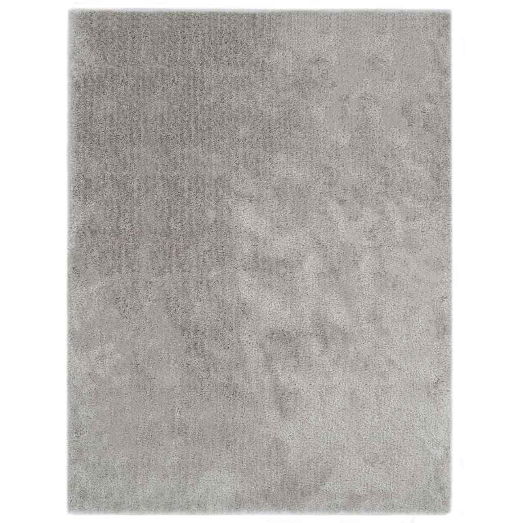 vidaXL Tapete de divisão shaggy 160x230 cm cinzento
