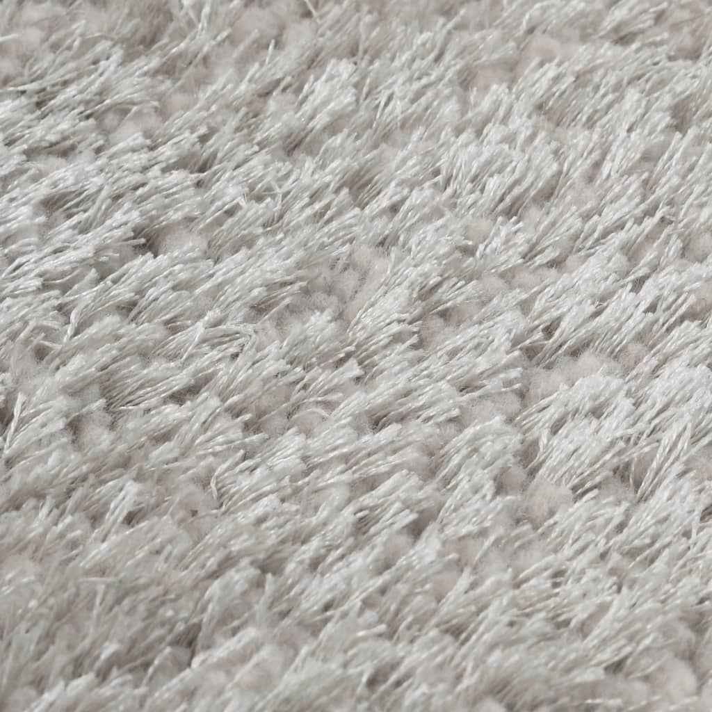vidaXL Tapete de divisão shaggy 160x230 cm cinzento