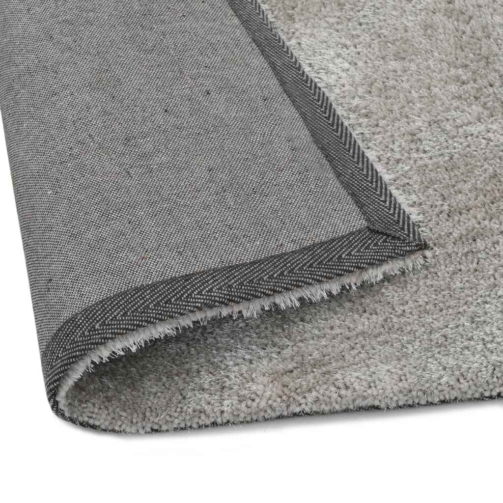 vidaXL Tapete de divisão shaggy 160x230 cm cinzento