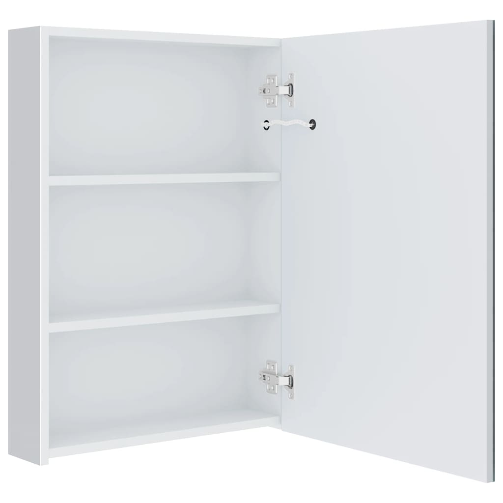vidaXL Armário espelhado para casa de banho com LED 50x13x70 cm