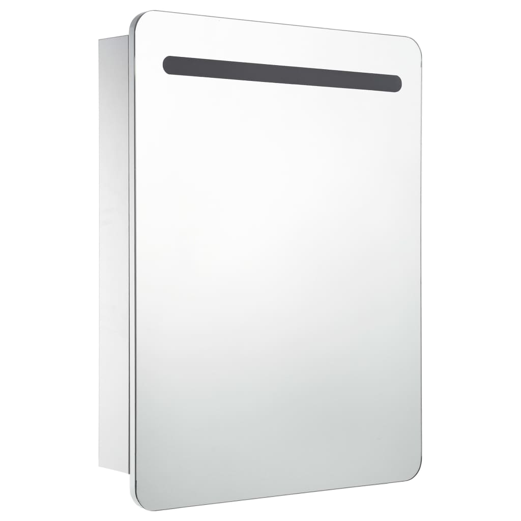 vidaXL Armário espelhado para casa de banho com LED 60x11x80 cm