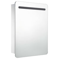 vidaXL Armário espelhado para casa de banho com LED 60x11x80 cm