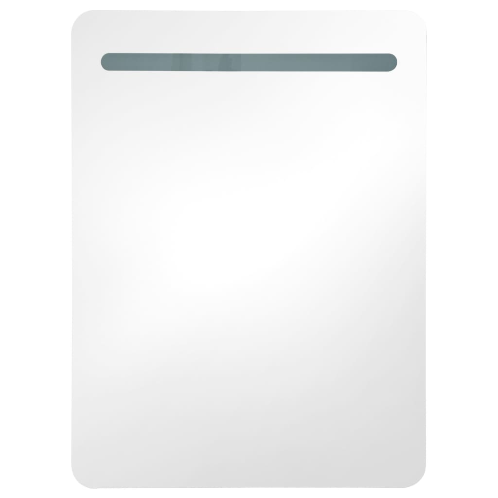 vidaXL Armário espelhado para casa de banho com LED 60x11x80 cm