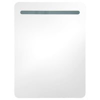 vidaXL Armário espelhado para casa de banho com LED 60x11x80 cm