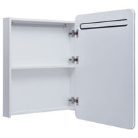 vidaXL Armário espelhado para casa de banho com LED 60x11x80 cm