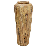 vidaXL Jarra decorativa 40x100 cm madeira de teca maciça