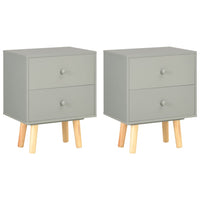 vidaXL Mesas cabeceira 2 pcs 40x30x50cm madeira de pinho maciça branco