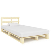 vidaXL Estrutura de cama em paletes pinho maciço 90x200 cm