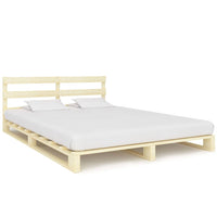 vidaXL Estrutura de cama em paletes pinho maciço 90x200 cm