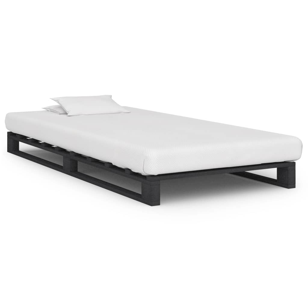 vidaXL Estrutura de cama palete de pinho maciço 90x200 cm