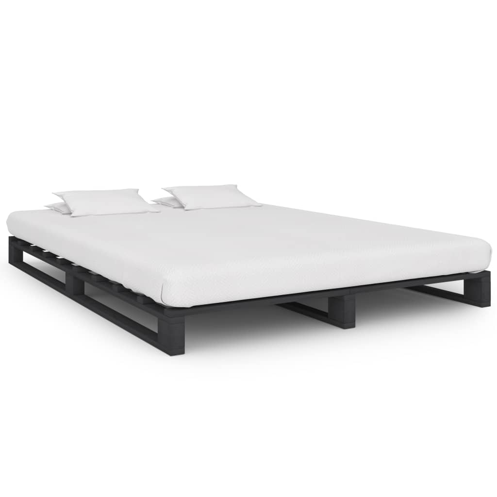 vidaXL Estrutura de cama palete de pinho maciço 90x200 cm