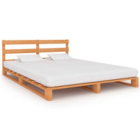 vidaXL Estrutura de cama em paletes pinho maciço 90x200 cm